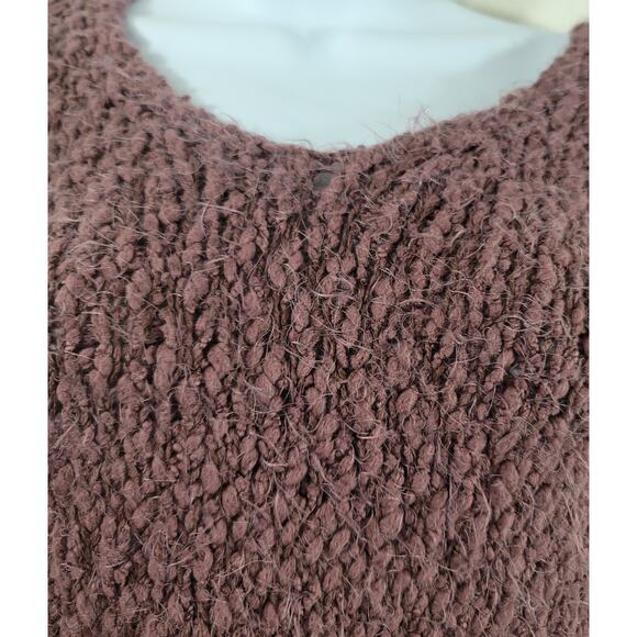 Altar'd State Mauve Popcorn Knit Pull Over Sweater Small Medium Long Sleeve Soft - Picture 5 of 6